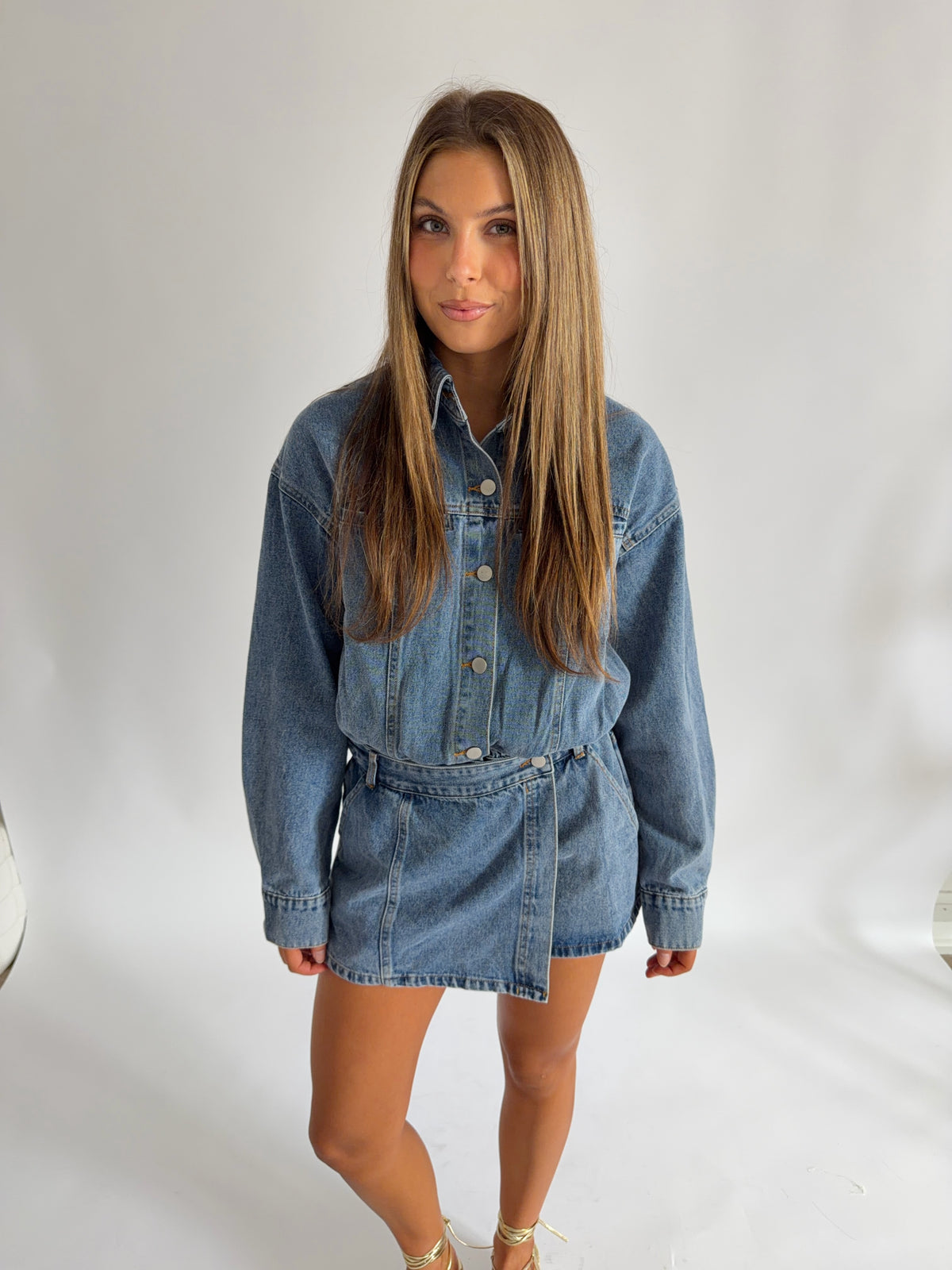Judi Denim Romper